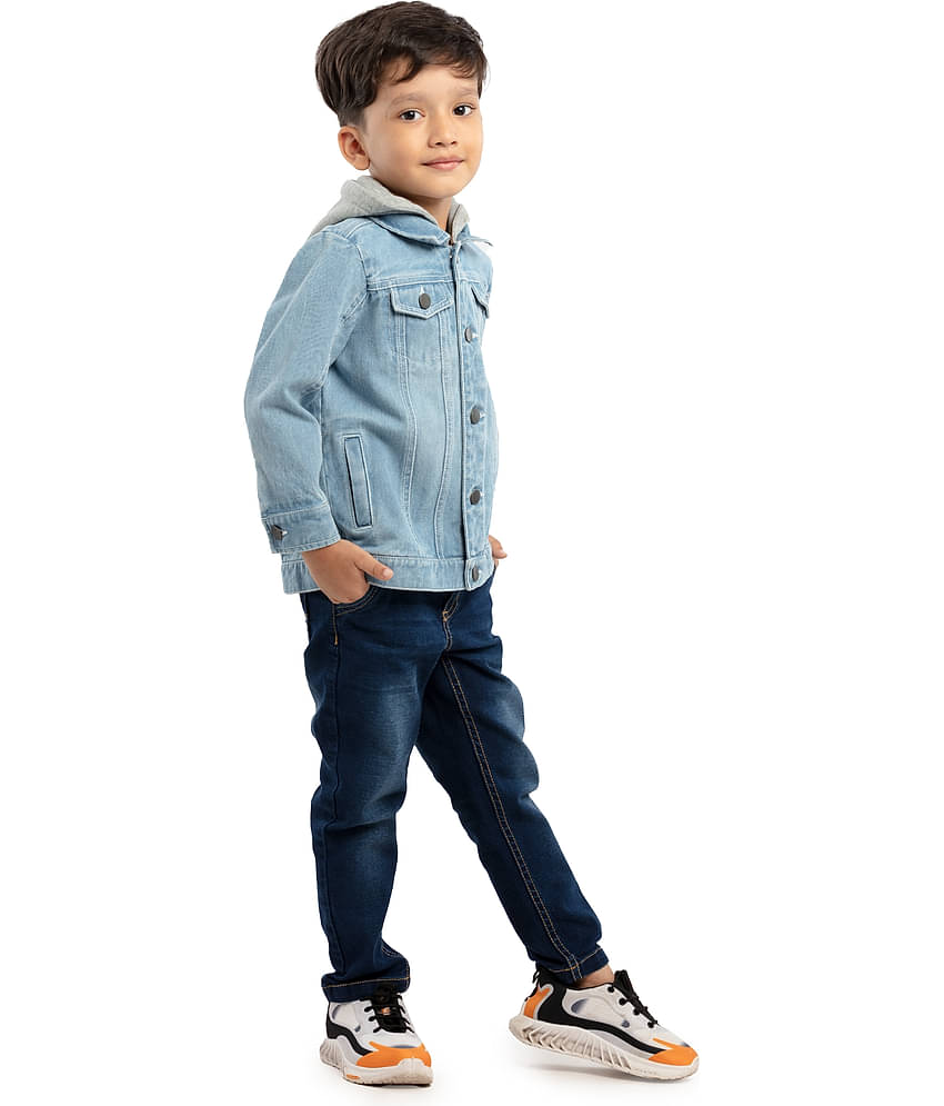 Under Fourteen Only Boys Cotton Casual Jacket ( Navy , Pack of 1 )