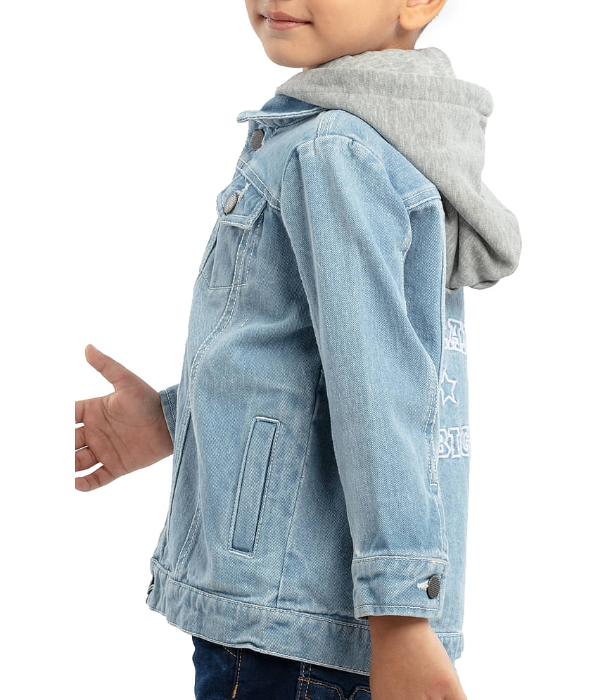 Under Fourteen Only Boys Cotton Casual Jacket ( Navy , Pack of 1 )