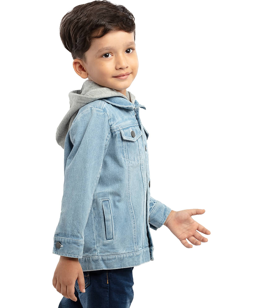 Under Fourteen Only Boys Cotton Casual Jacket ( Navy , Pack of 1 )