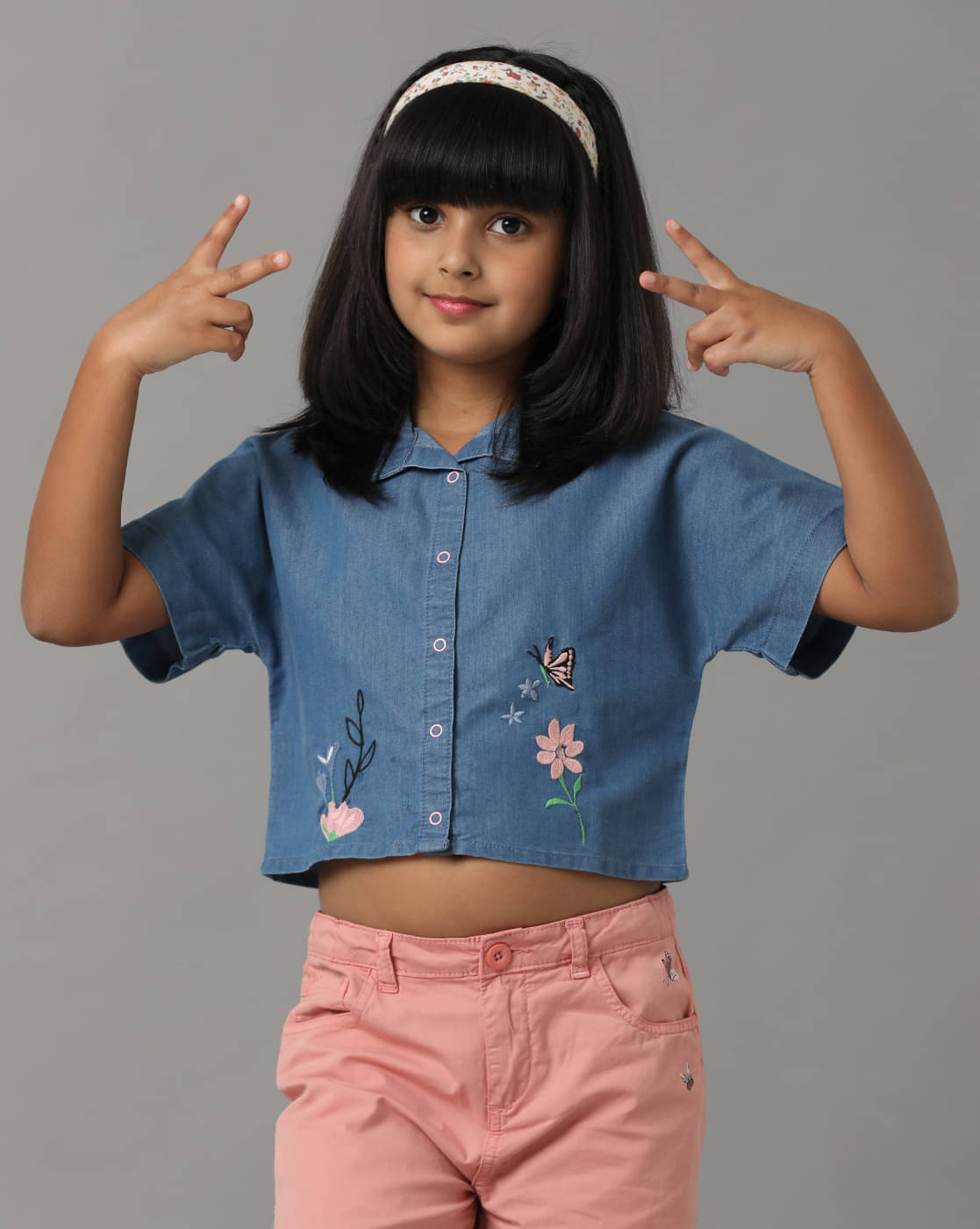     			Under Fourteen Only Pack of 1 Girls Cotton Top ( Navy )