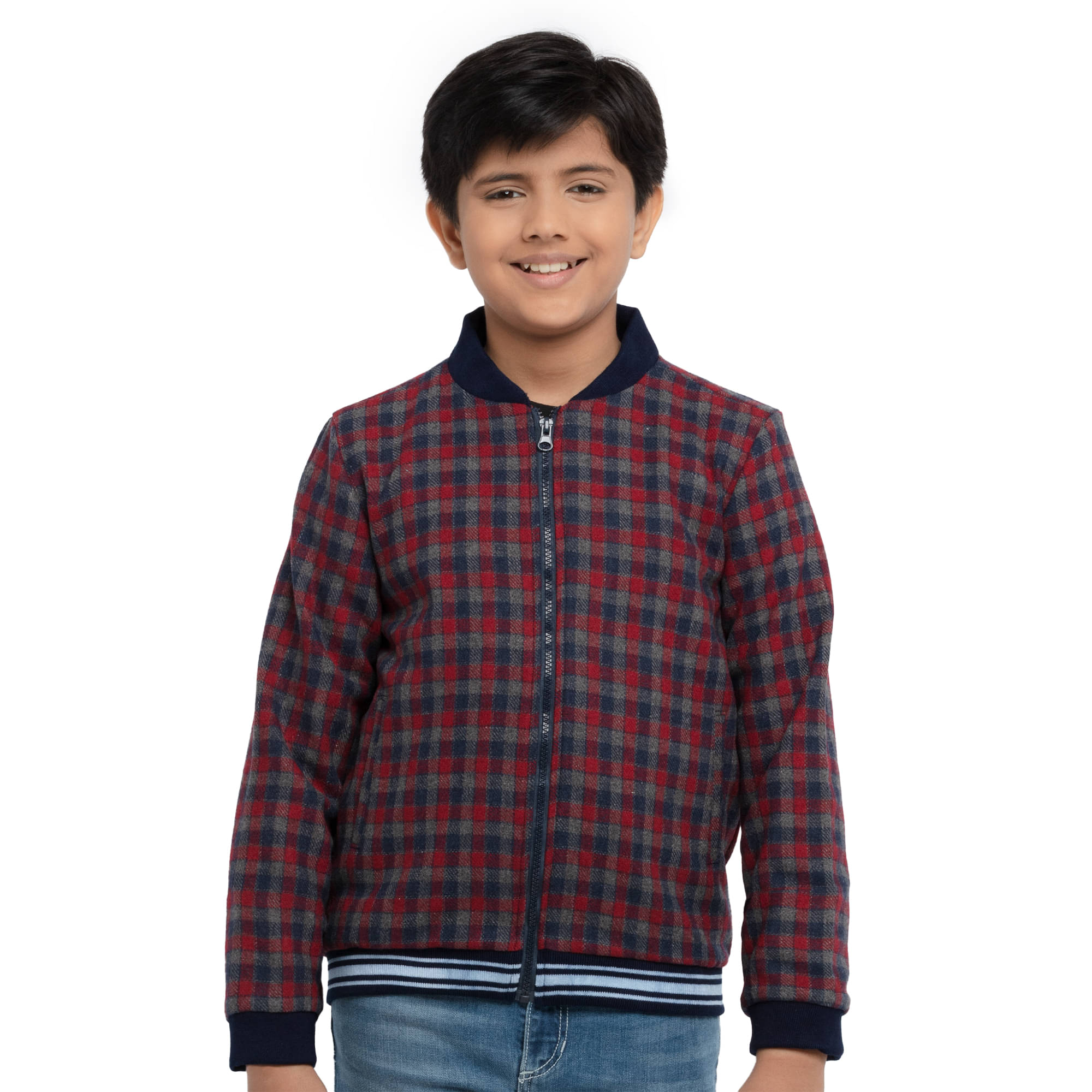     			Under Fourteen Only Boys Woollen Casual Jacket ( Red , Pack of 1 )