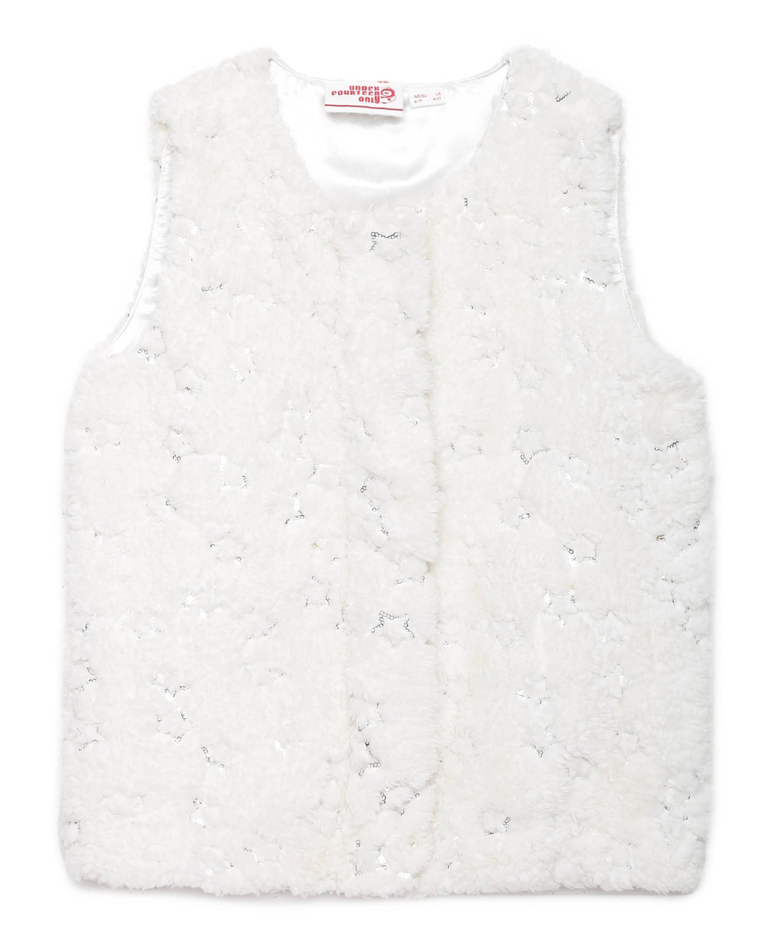     			Under Fourteen Only Girls Polyester Light Weight Jacket For ( Pack of 1 , White )