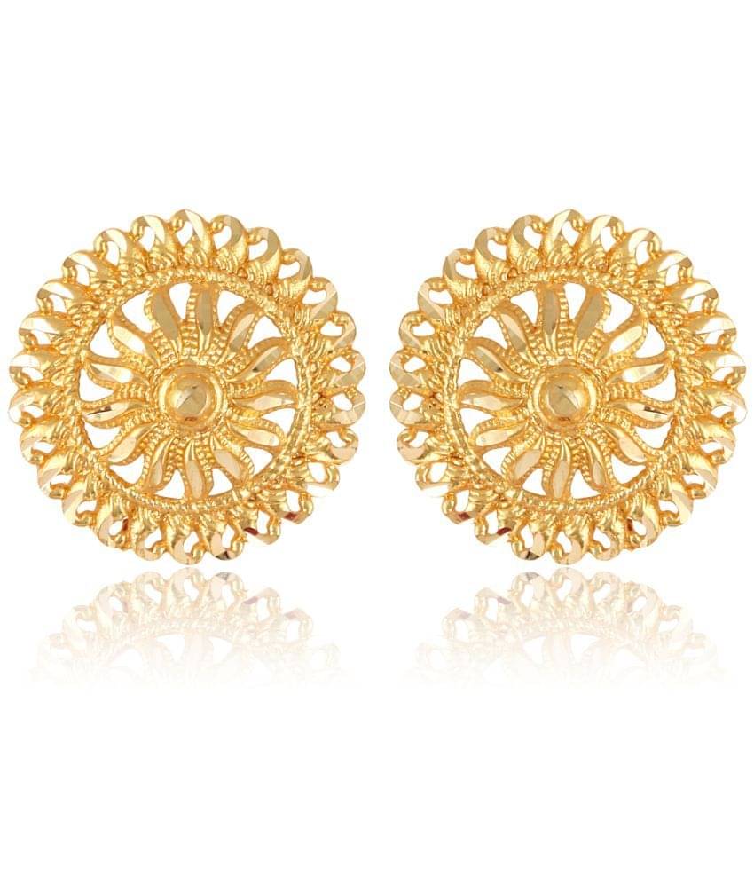     			VIVASTRI Golden Stud Earrings ( Pack of 1 )