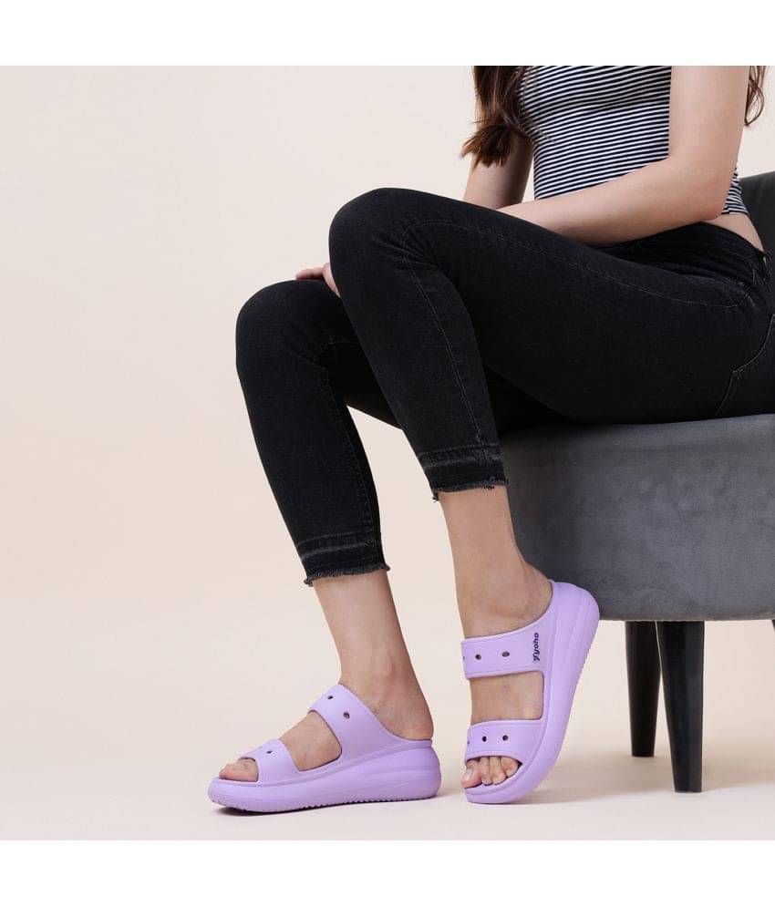     			Yoho Purple Clogs