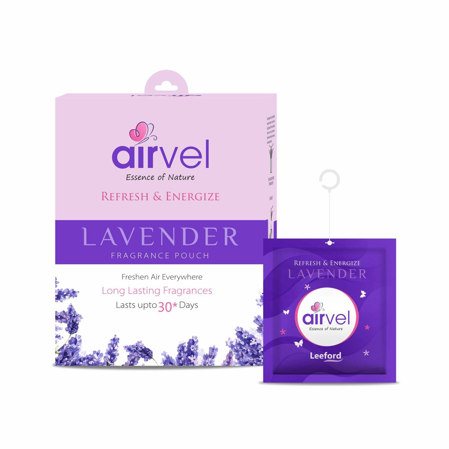     			Airvel Lavander Fragrance Pouch for Bathroom & Toilet Lasts up to 30 Days 10g ( Pack of 6 )