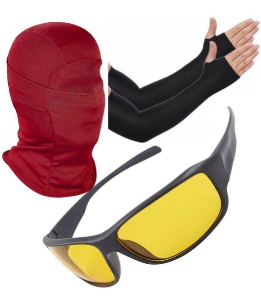     			Bentag Black Solid Riding Sleeves ( Single Set )