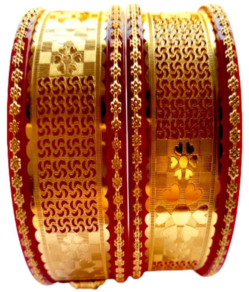 Bovzen Red Bangle Set ( Pack of 2 ) - Bangles & Bracelets | Buy online on ZillyBuy