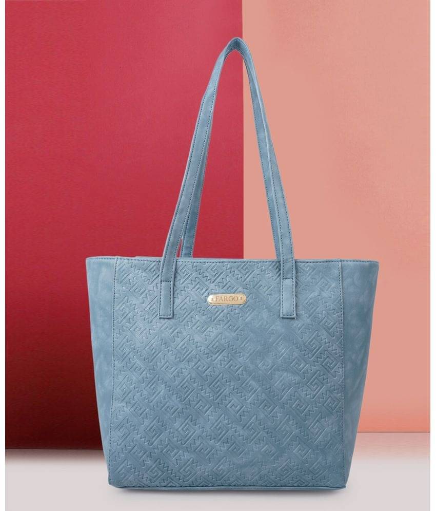     			Fargo Blue Artificial Leather Shoulder Bag