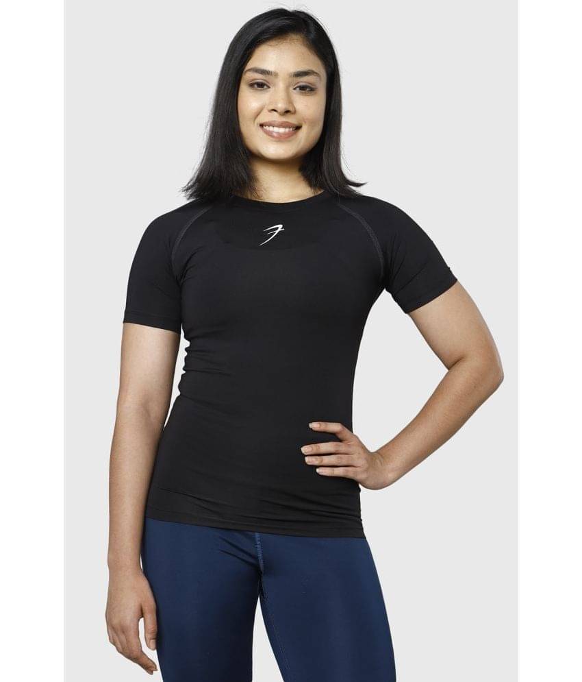 Fuaark Black Polyester Lycra Compression - Single Fuaark Black Polyester Lycra Compression - Single