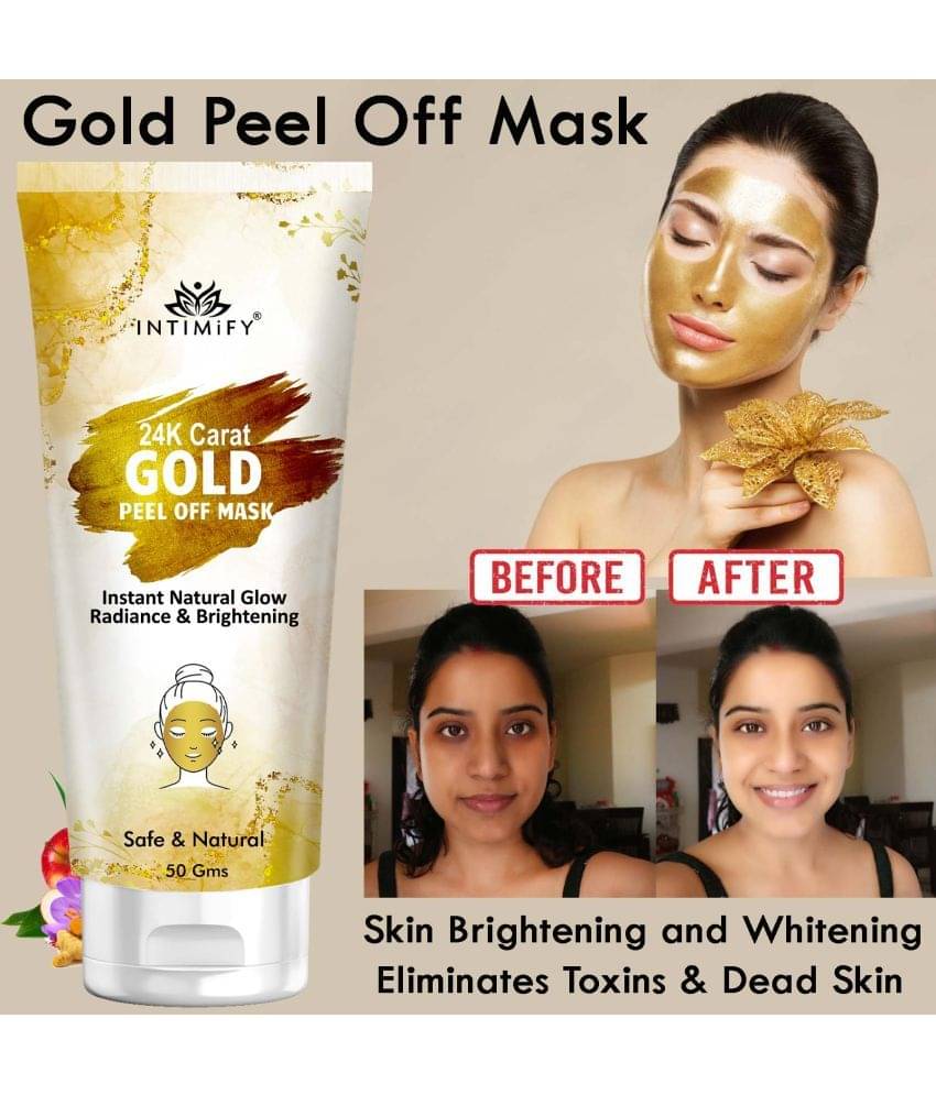     			Intimify Gold Peel Off Mask, Skin Tan Removal, Glow Peel Mask, Detan Peel Mask, 50 Gms