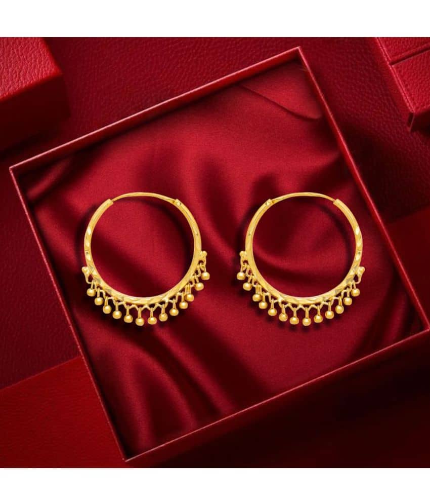 LUV FASHION Golden Bali Earrings ( Pack of 1 ) - Earrings | Buy online on ZillyBuy