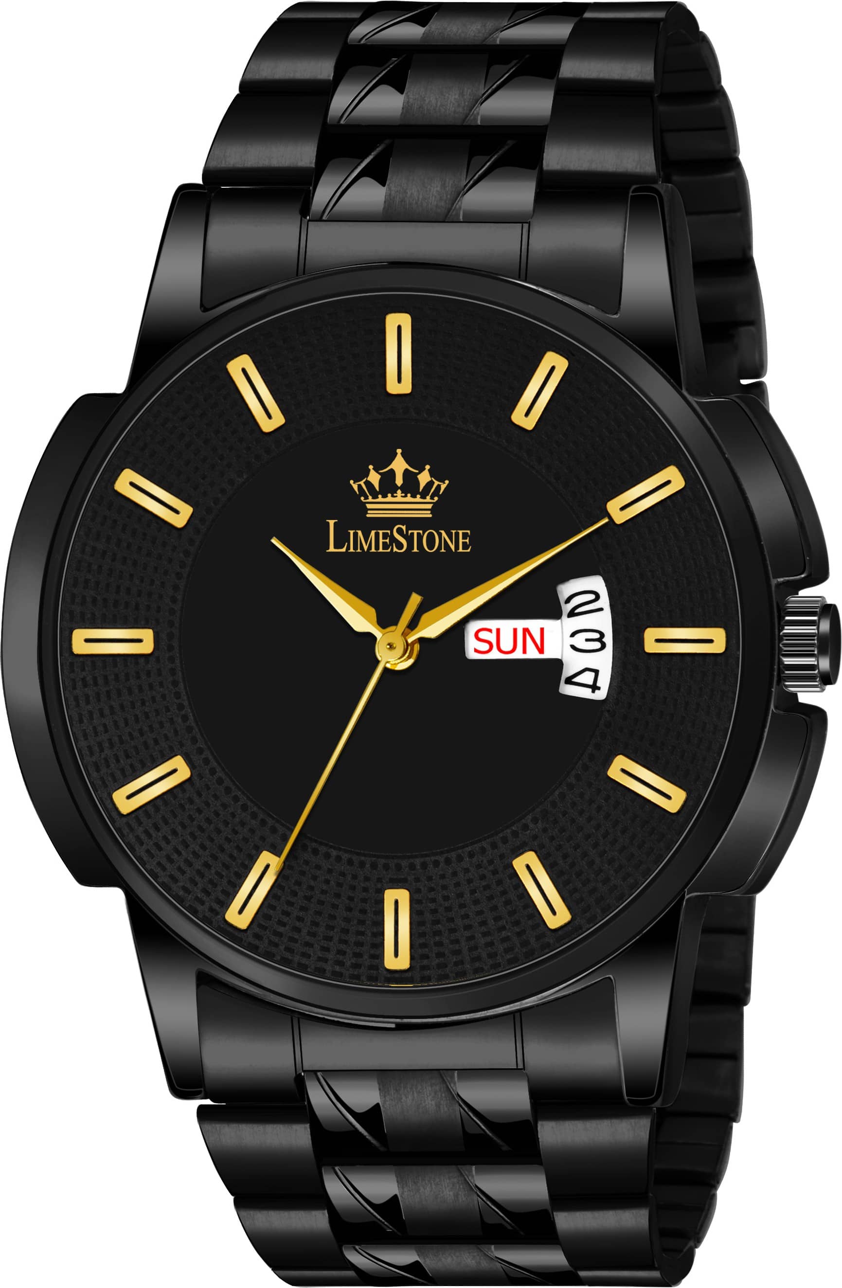 LimeStone Black Metal Analog Men's Watch