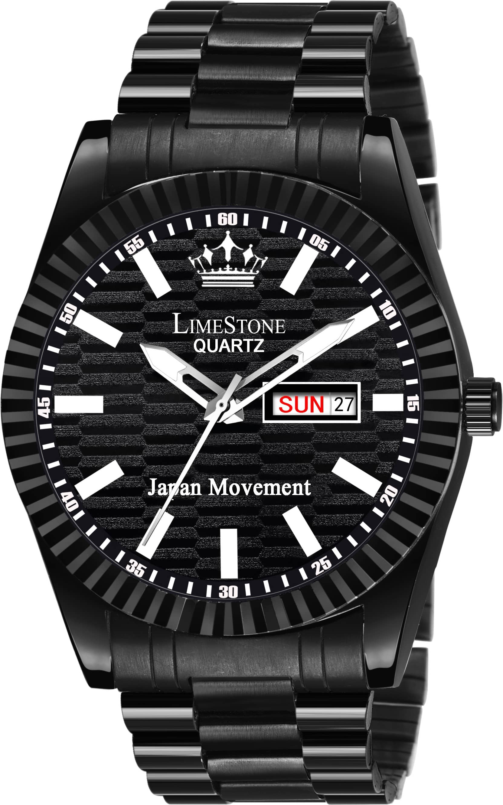 LimeStone Black Metal Analog Men's Watch