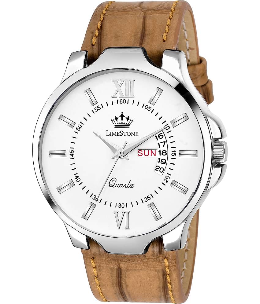 Armado Brown Leather Analog Men's Watch - Main Image