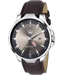 LimeStone Brown PU Analog Men's Watch