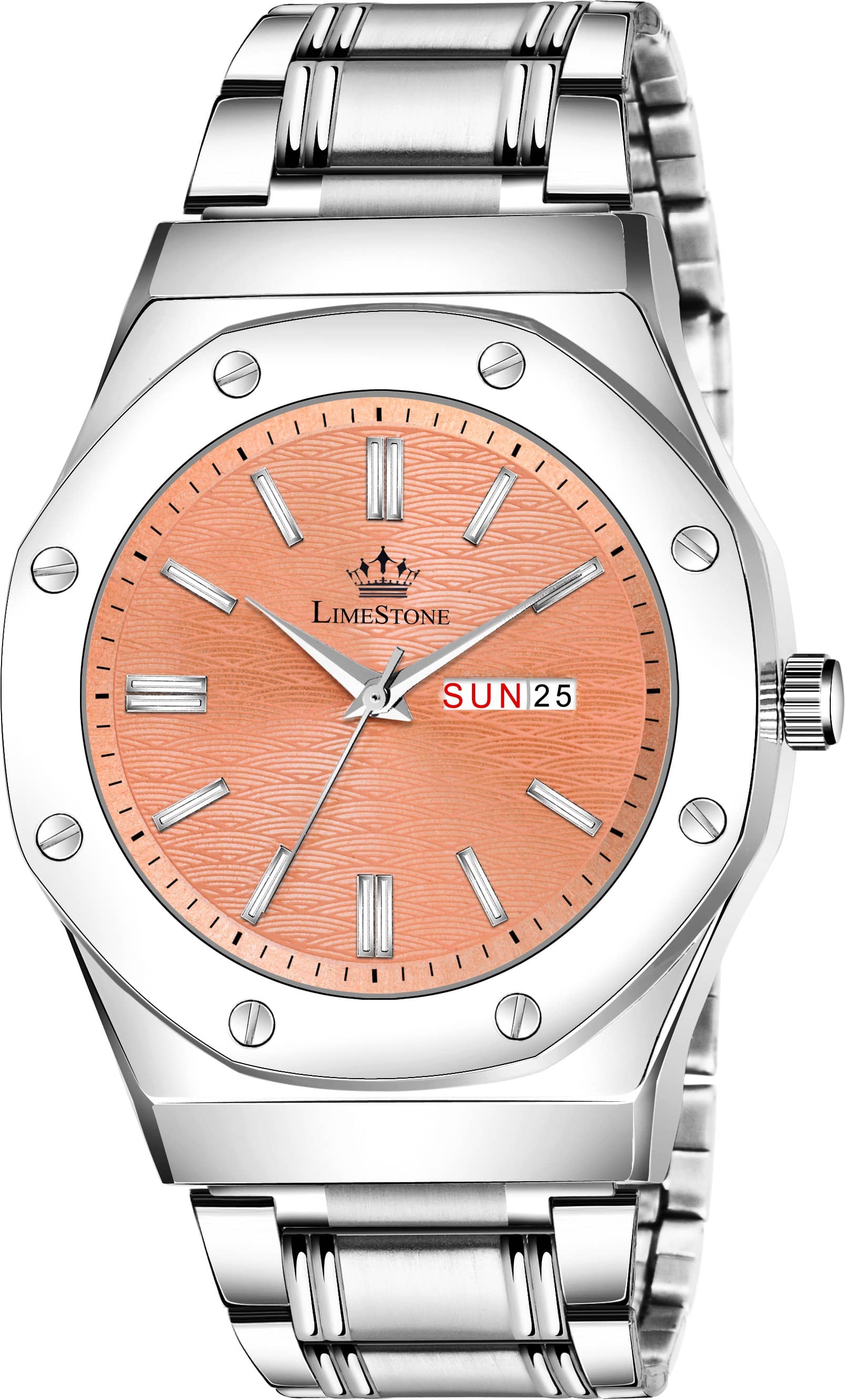 LimeStone Silver Stainless Steel Analog Men's Watch