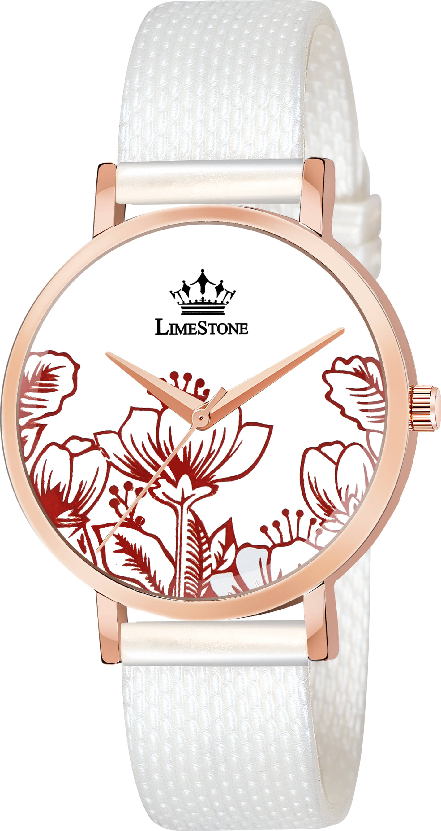     			LimeStone White Silicon Analog Men's Watch