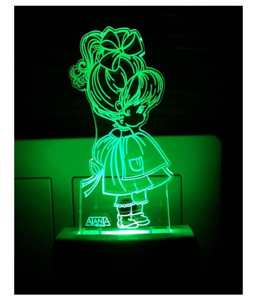     			SUPER AJANTA Multicolor Night Lamp ( Pack of 1 )