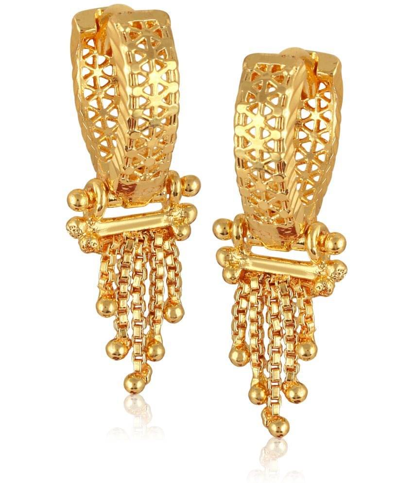     			Vighnaharta Golden Clip-Ons Earrings ( Pack of 1 )