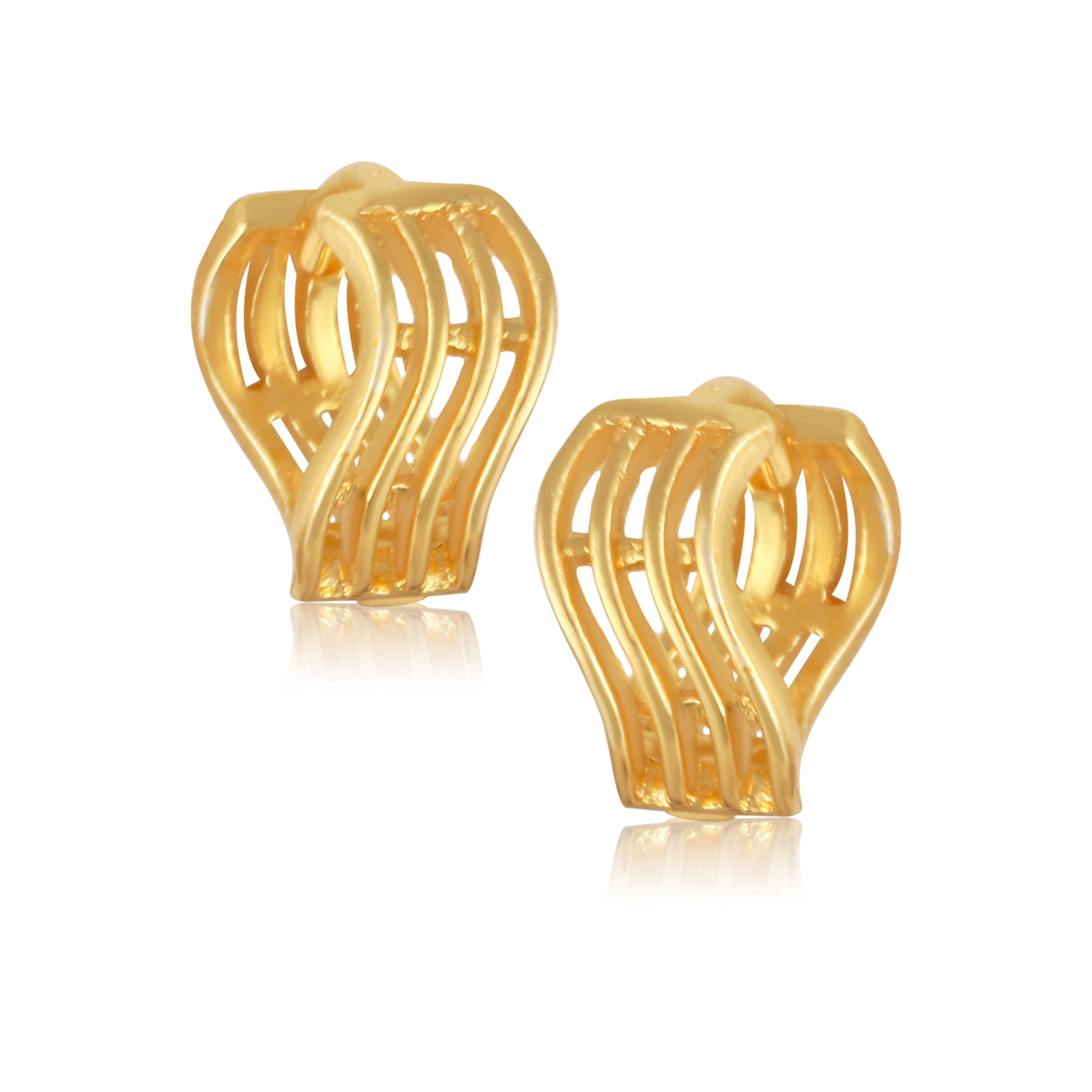 Vighnaharta Golden Clip-Ons Earrings ( Pack of 1 ) - Earrings | Buy online on ZillyBuy