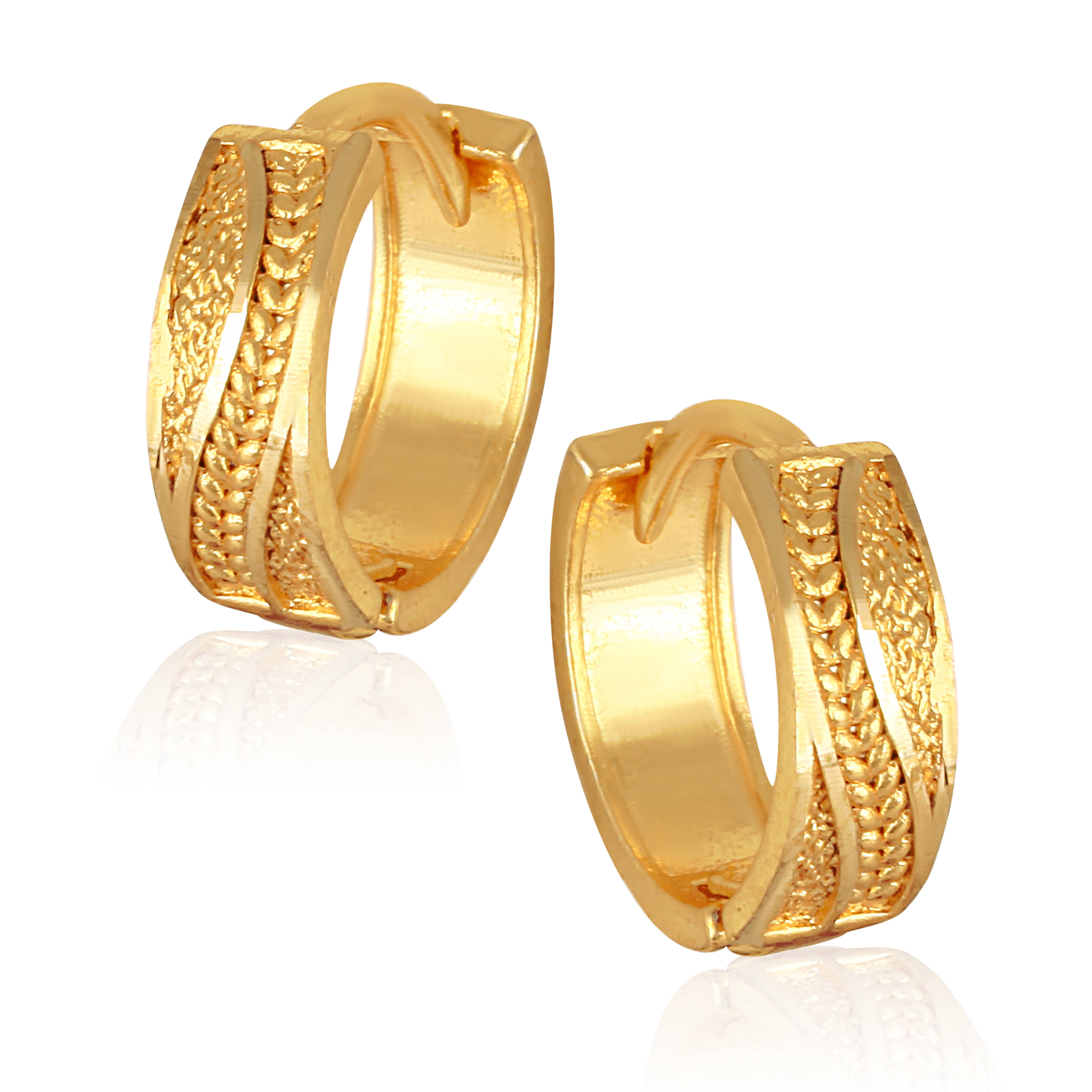 Vighnaharta Golden Clip-Ons Earrings ( Pack of 1 ) - Earrings | Buy online on ZillyBuy