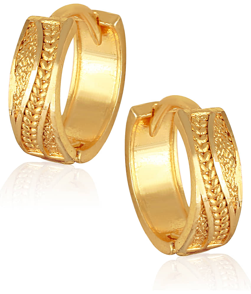 Vighnaharta Golden Clip-Ons Earrings ( Pack of 1 ) - Earrings | Buy online on ZillyBuy