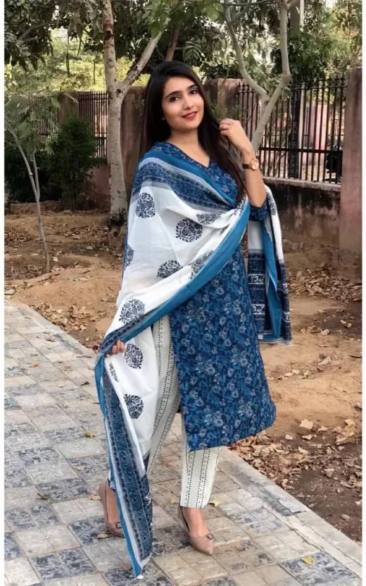 kedar fab Rayon Printed Kurti With Pants Women's Stitched Salwar Suit - Blue ( Pack of 1 ) kedar fab Rayon Printed Kurti With Pants Women's Stitched Salwar Suit - Blue ( Pack of 1 )