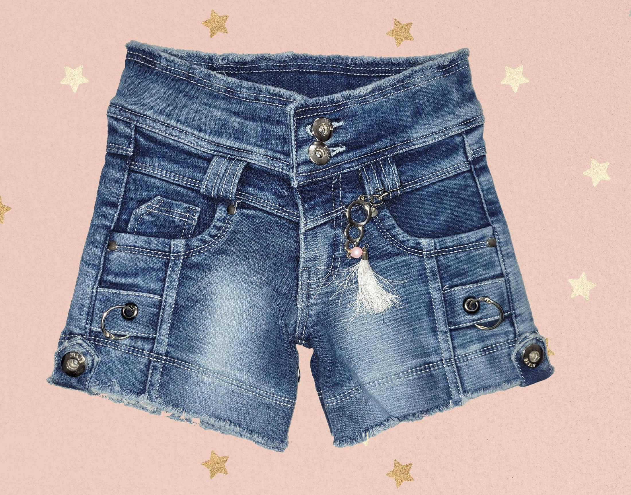 Arshia Fashions Pack of 1 Girls Denim Hot Pants ( Blue ) - Shorts | Buy online on ZillyBuy