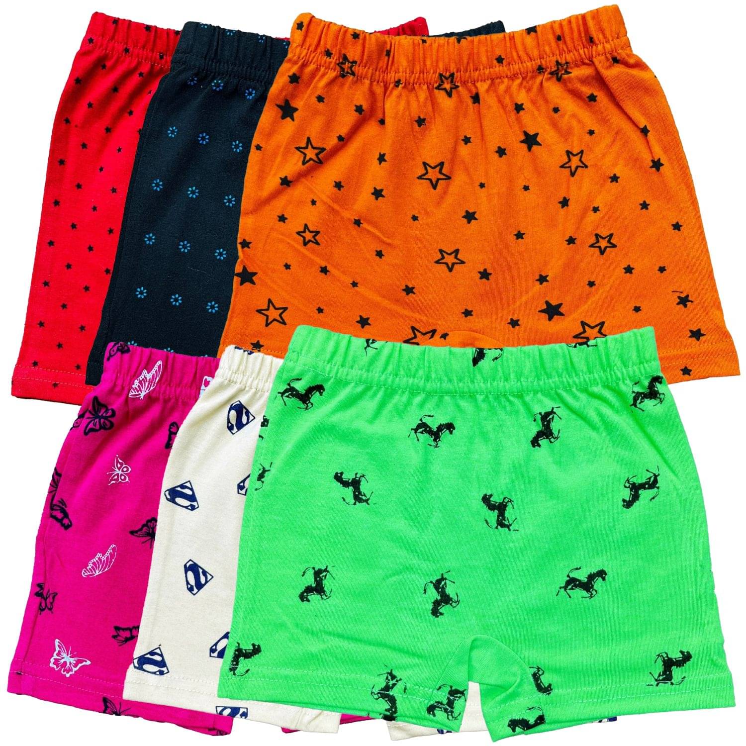     			Diaz Pack of 6 Cotton Bloomers For Girls ( Multicolor )