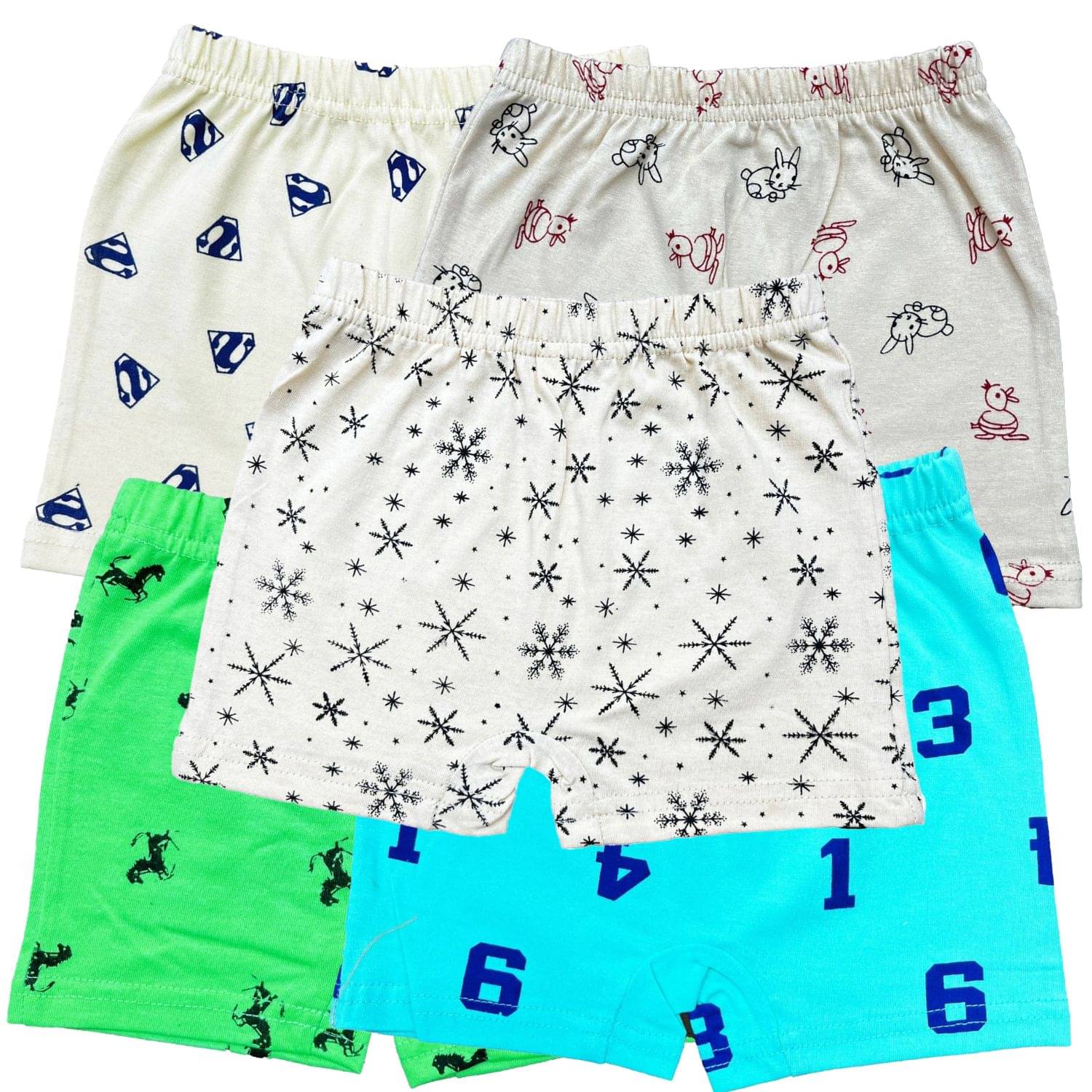     			Diaz Pack of 5 Cotton Bloomers For Girls ( Multicolor )