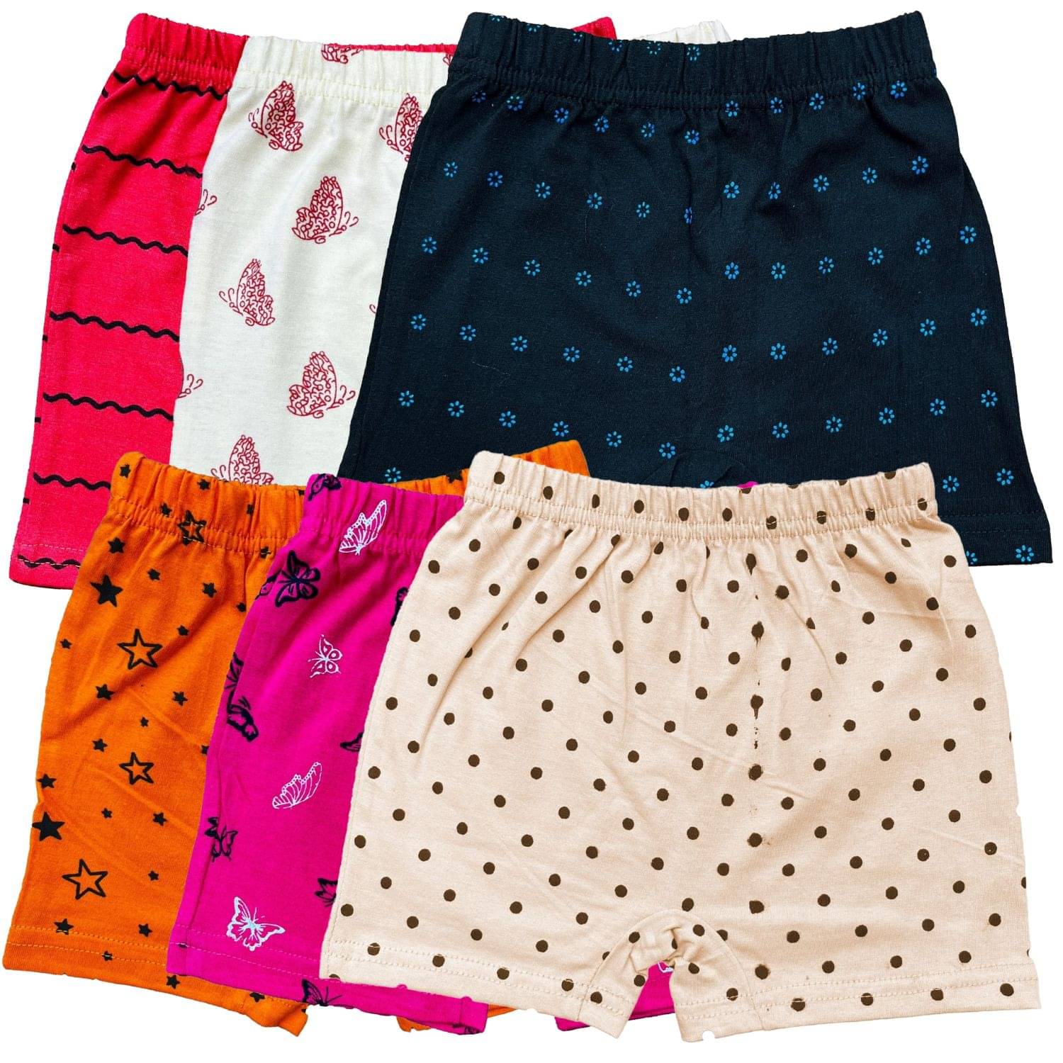     			Diaz Pack of 6 Cotton Bloomers For Girls ( Multicolor )