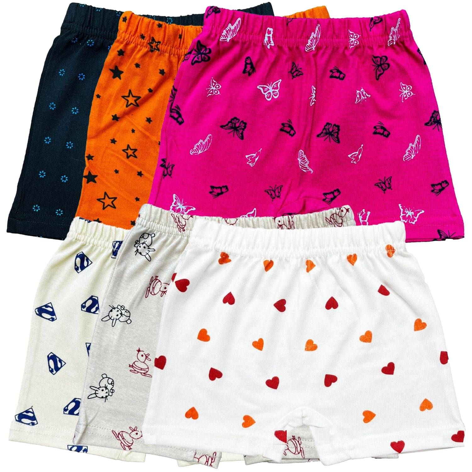    			Diaz Pack of 6 Cotton Bloomers For Girls ( Multicolor )