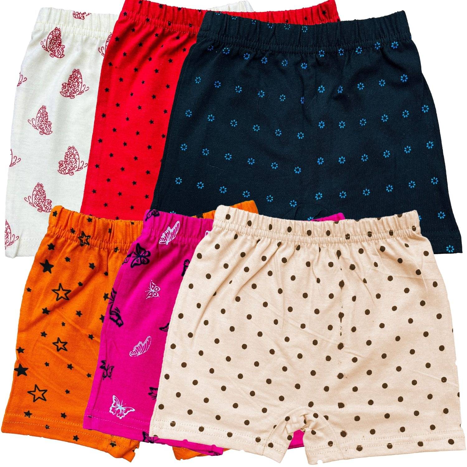     			Diaz Pack of 6 Cotton Bloomers For Girls ( Multicolor )