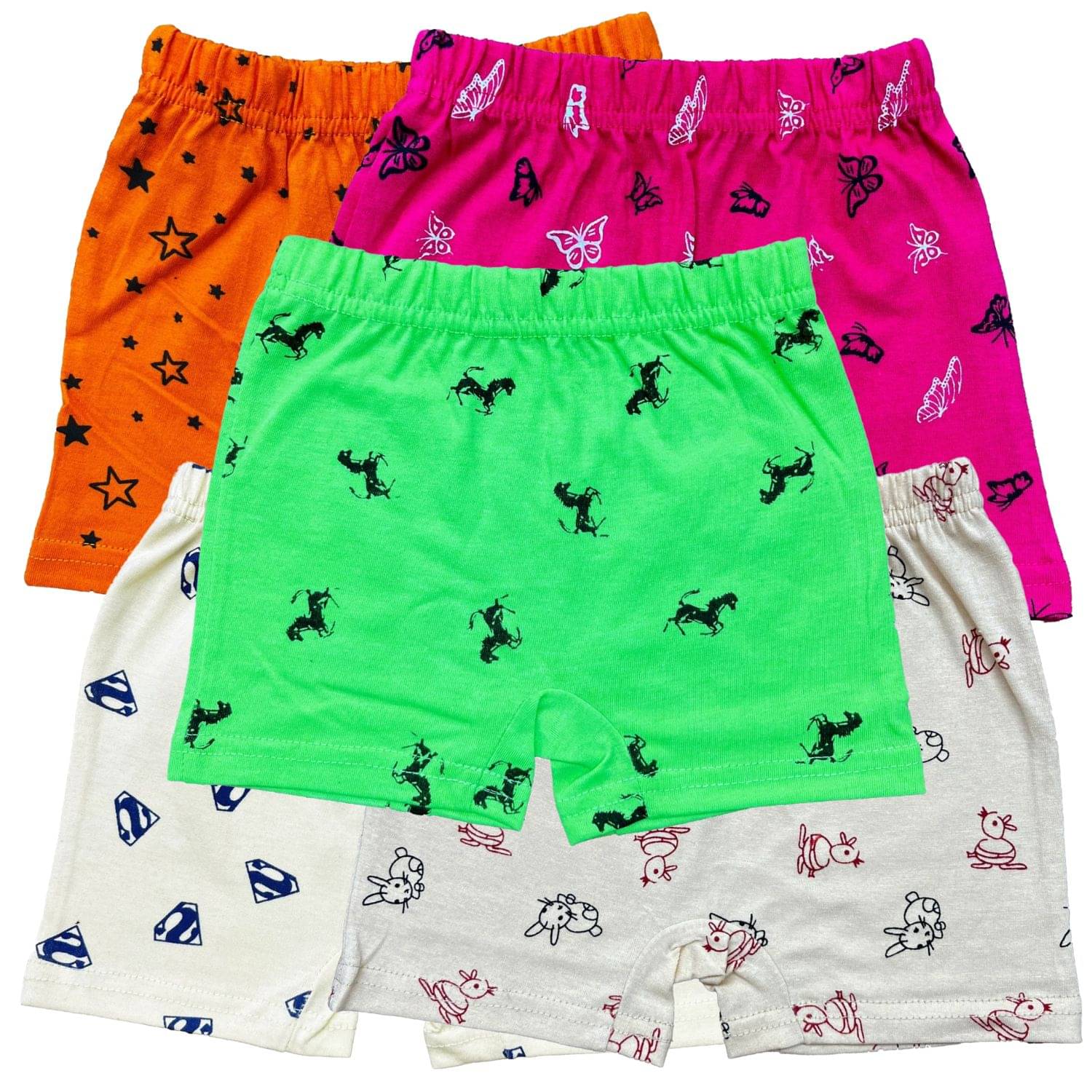     			Diaz Pack of 5 Cotton Bloomers For Girls ( Multicolor )