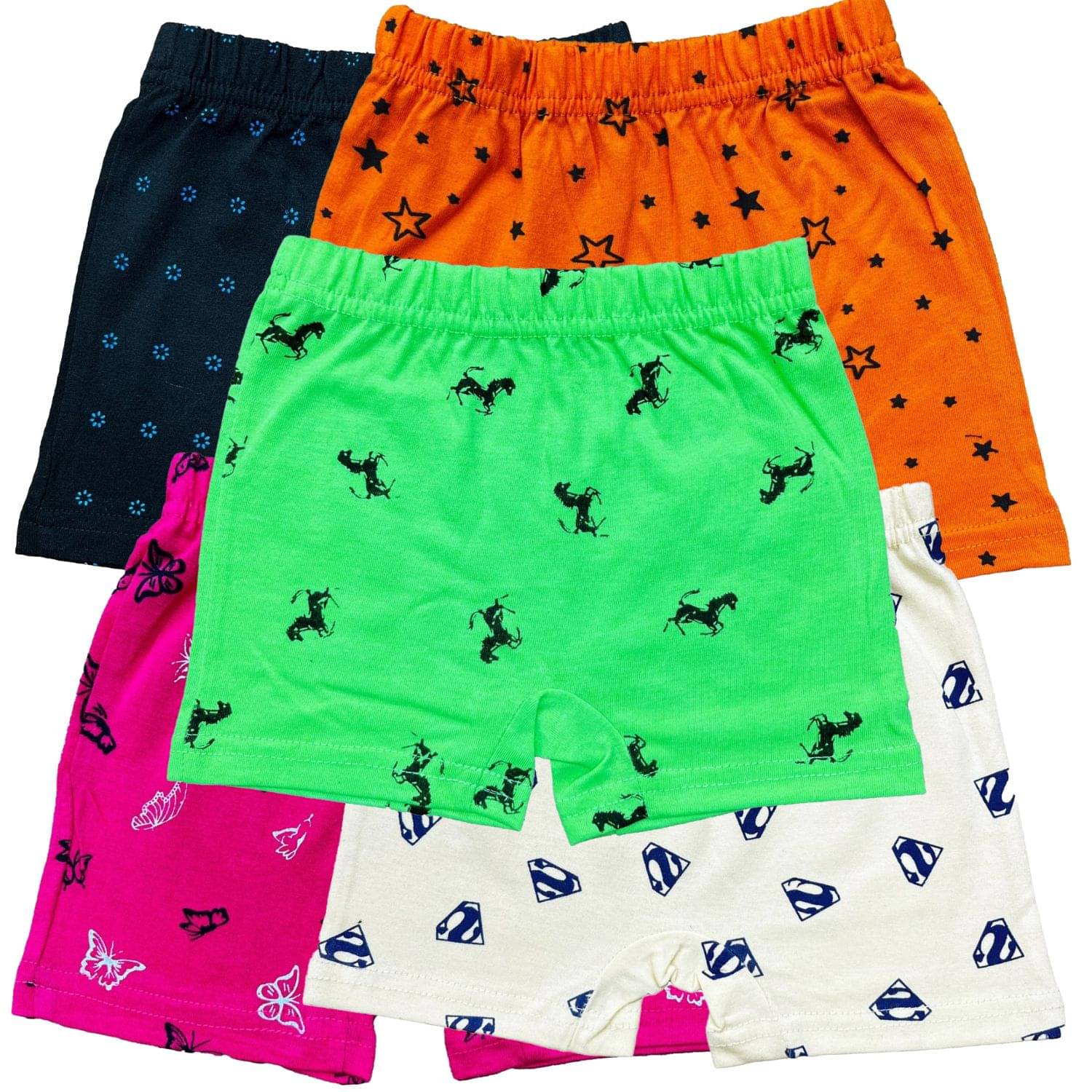     			Diaz Pack of 5 Cotton Bloomers For Girls ( Multicolor )