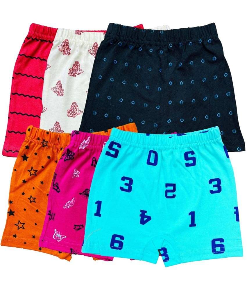     			Diaz Pack of 6 Cotton Bloomers For Girls ( Multicolor )
