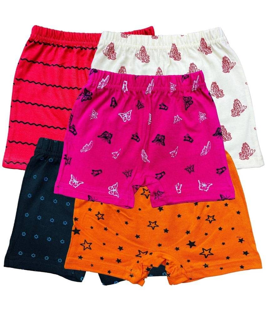     			Diaz Pack of 5 Cotton Bloomers For Girls ( Multicolor )