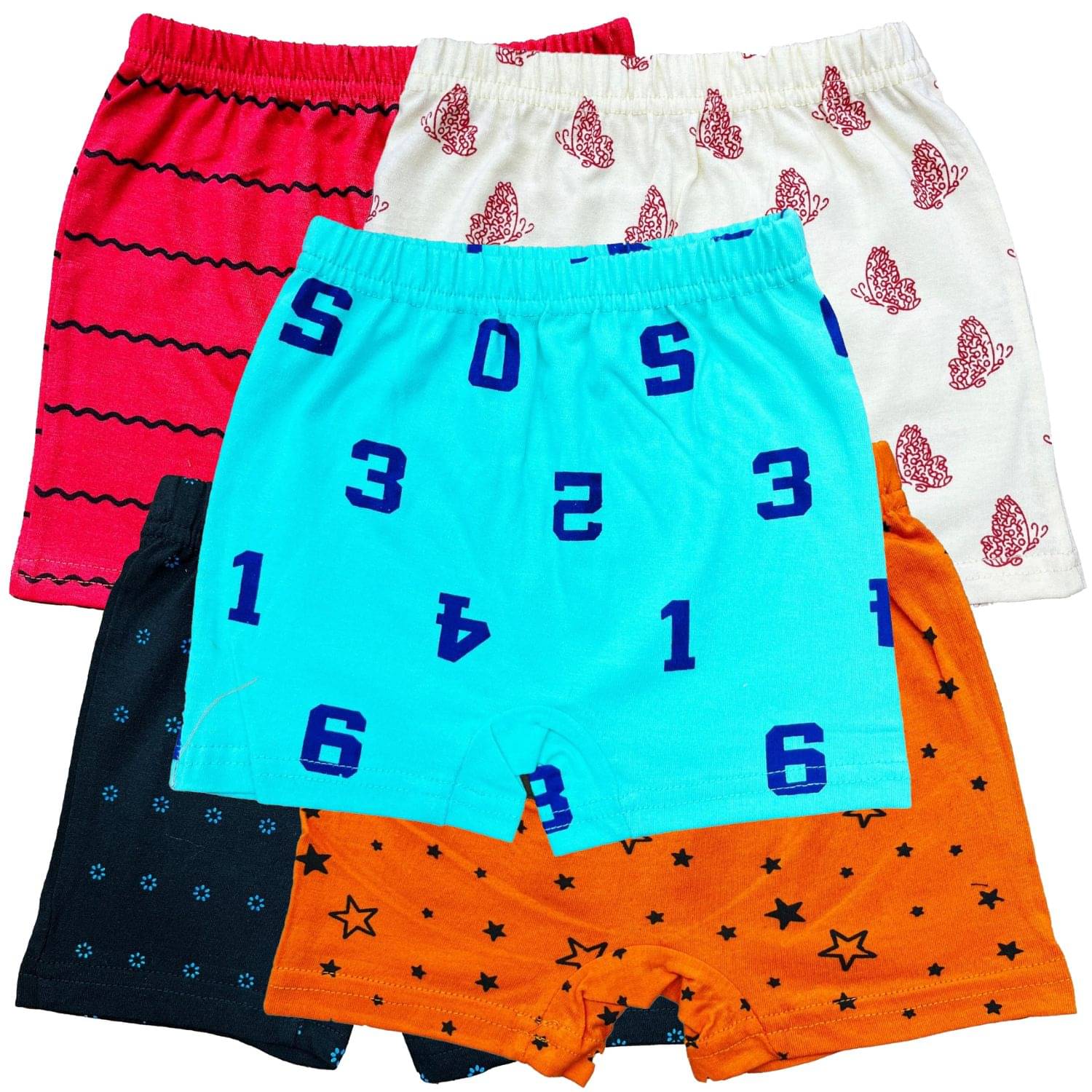     			Diaz Pack of 5 Cotton Bloomers For Girls ( Multicolor )