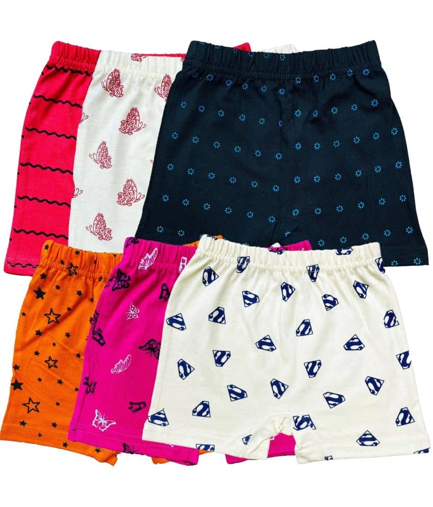 Diaz Pack of 6 Cotton Bloomers For Girls ( Multicolor )