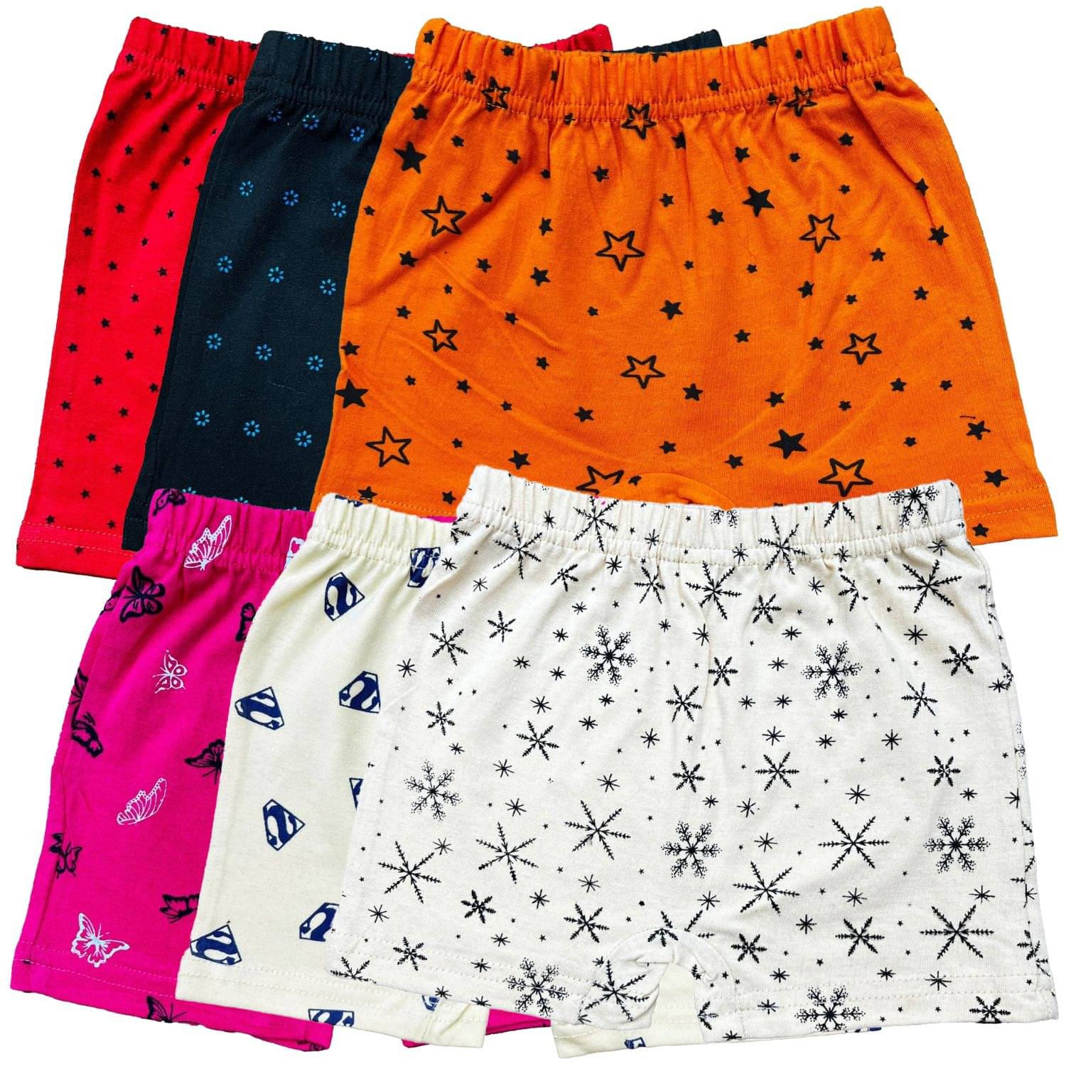     			Diaz Pack of 6 Cotton Bloomers For Girls ( Multicolor )