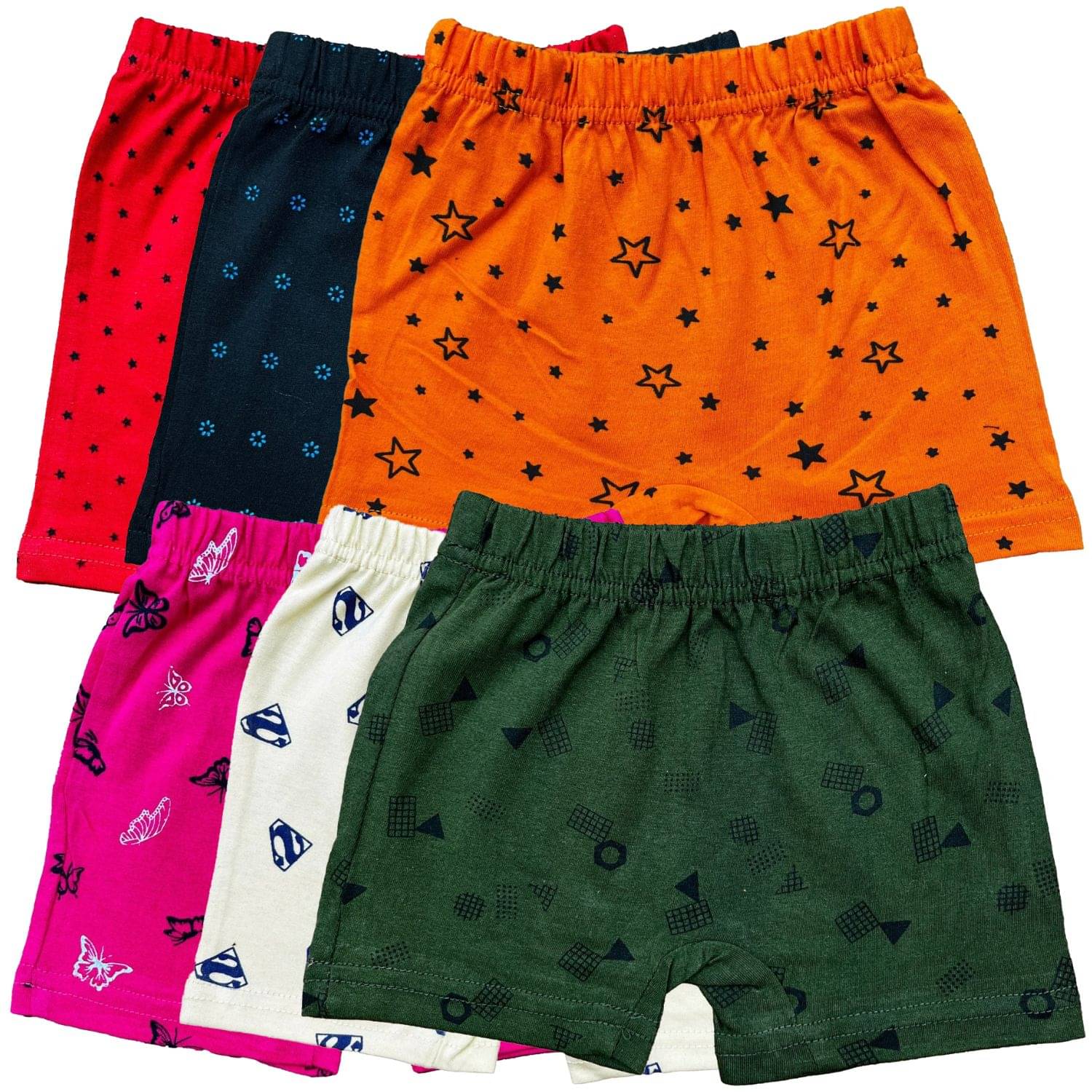     			Diaz Pack of 6 Cotton Bloomers For Girls ( Multicolor )