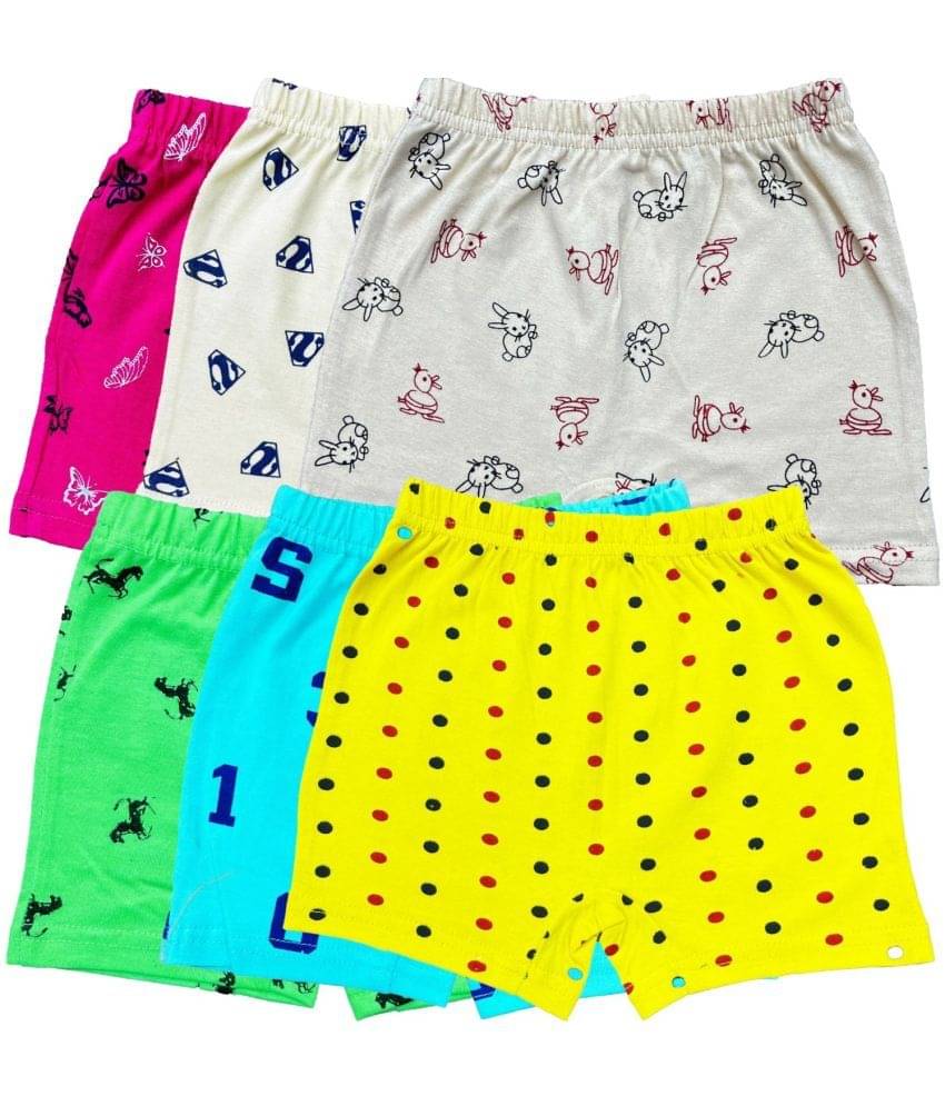     			Diaz Pack of 6 Cotton Bloomers For Girls ( Multicolor )