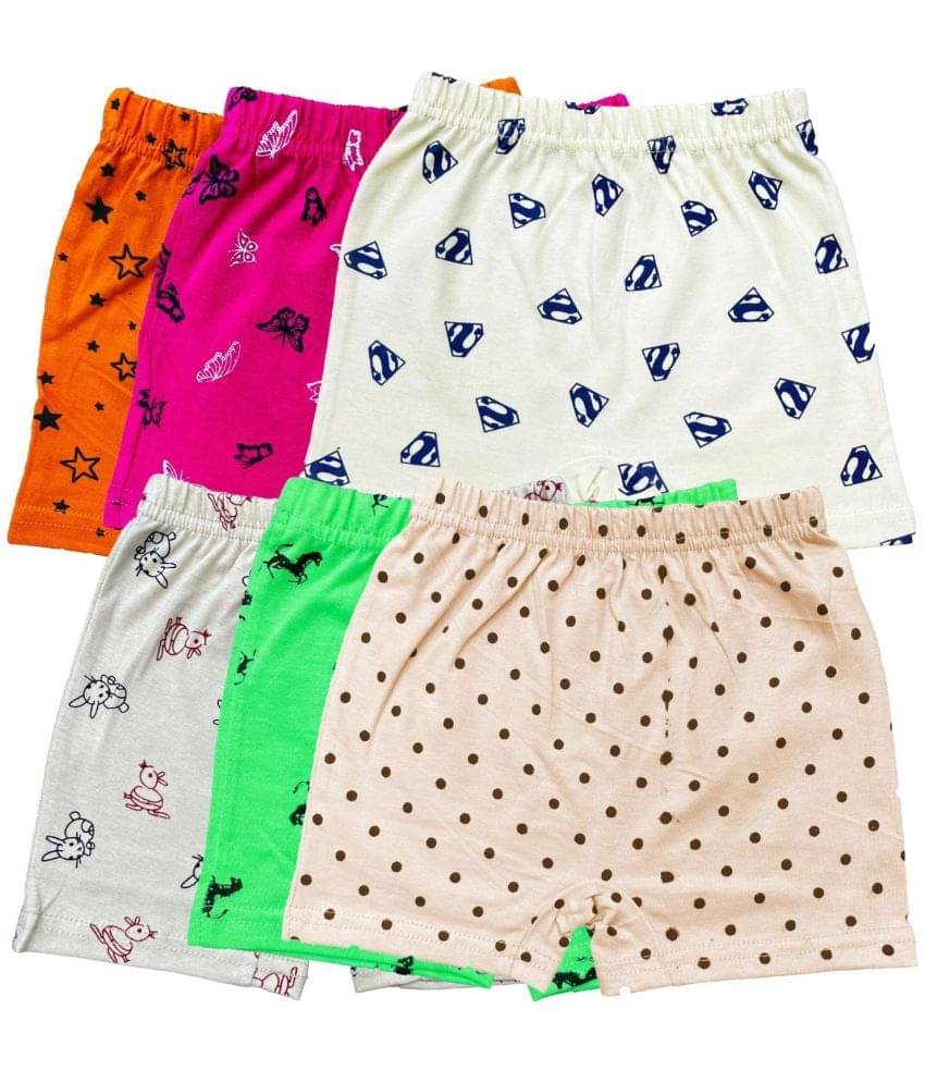     			Diaz Pack of 6 Cotton Bloomers For Girls ( Multicolor )