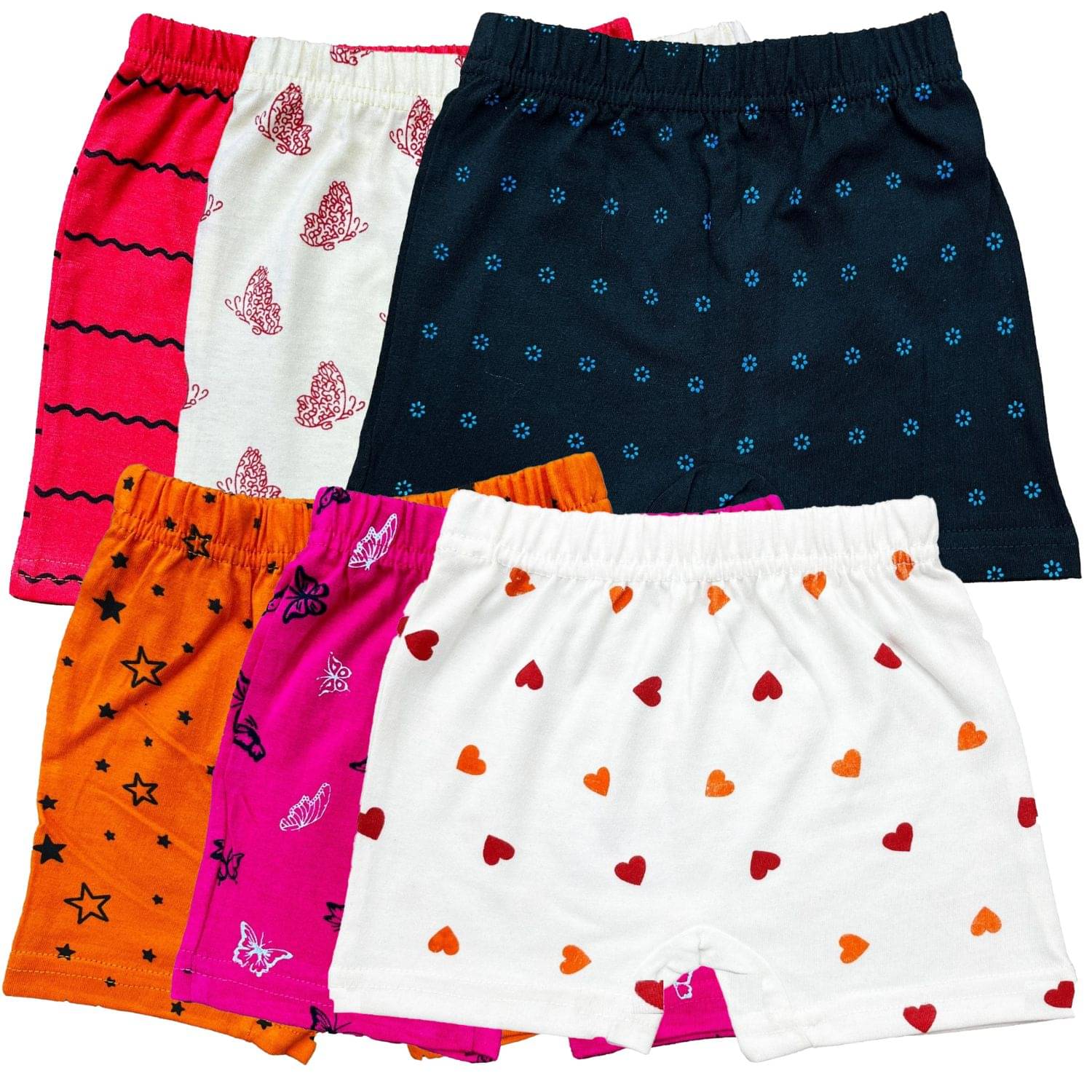     			Diaz Pack of 6 Cotton Bloomers For Girls ( Multicolor )