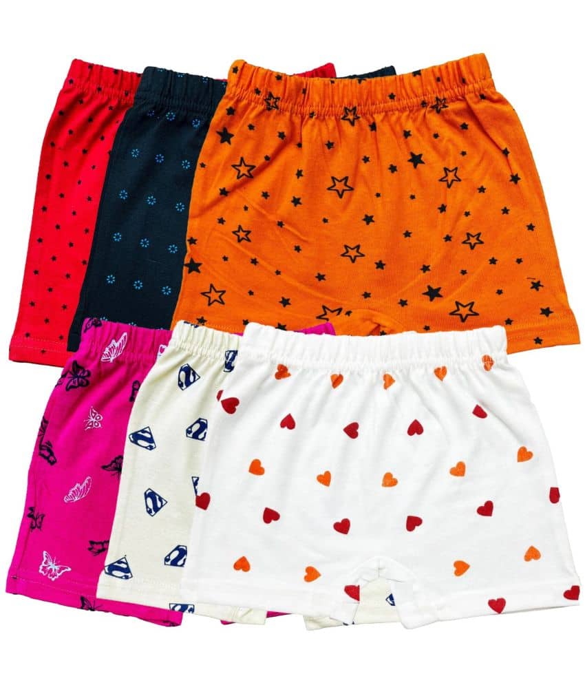 Diaz Pack of 6 Cotton Bloomers For Girls ( Multicolor )