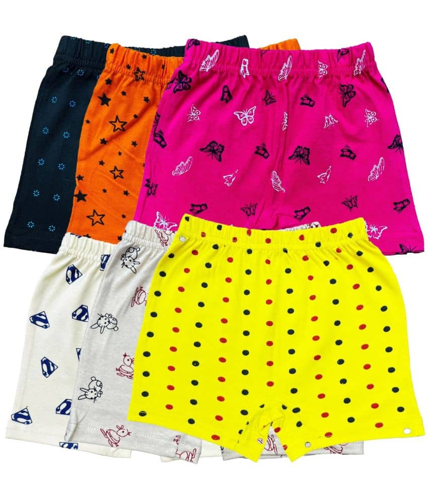 Diaz Pack of 6 Cotton Bloomers For Girls ( Multicolor )