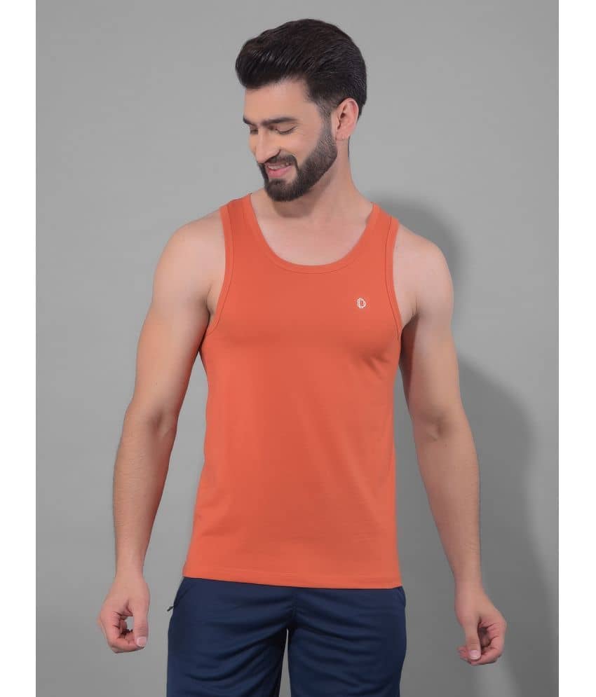 Dollar Orange Tank Top Cotton Blend Men's Vest ( Pack of 1 ) - Nightwear & Loungewear | Buy online on ZillyBuy