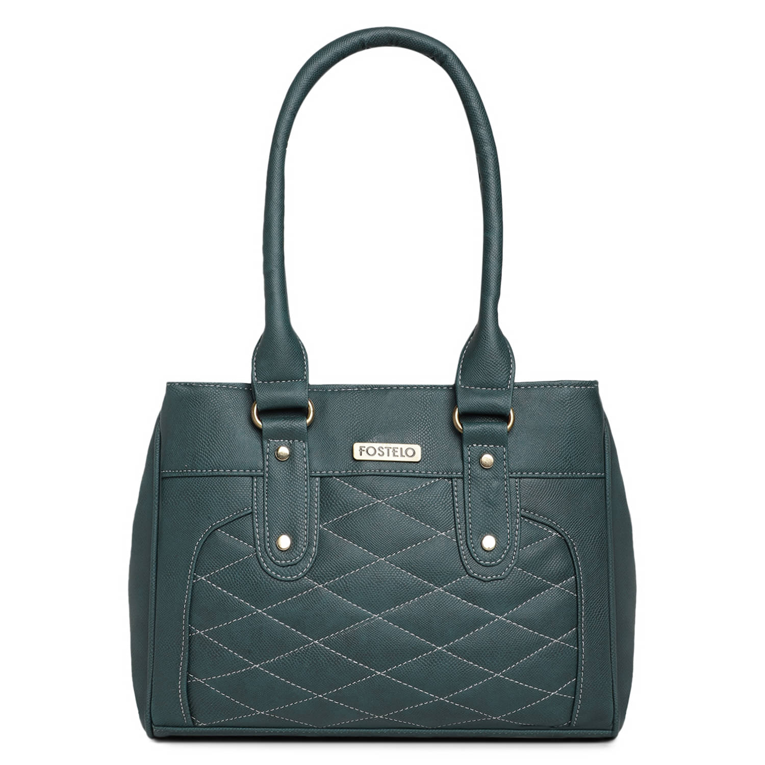     			Fostelo Green PU Shoulder Bag