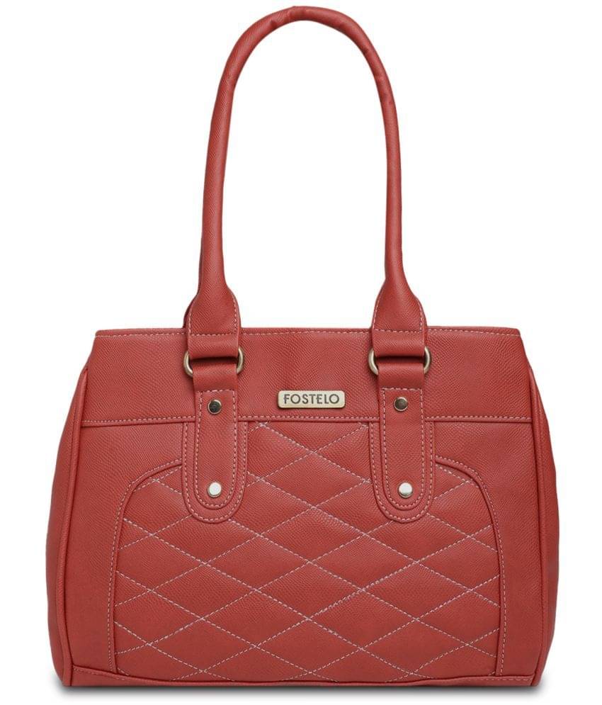     			Fostelo Red PU Shoulder Bag