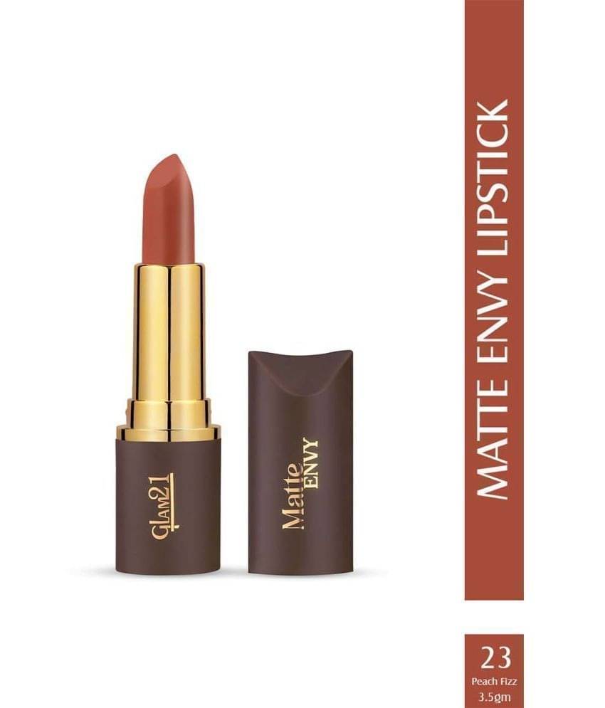 Glam21 Matte Envy Lipstick Intense Colour Creamy Texture Lightweight Lipstick 3.5gm Peach Fizz-23 Glam21 Matte Envy Lipstick Intense Colour Creamy Texture Lightweight Lipstick 3.5gm Peach Fizz-23